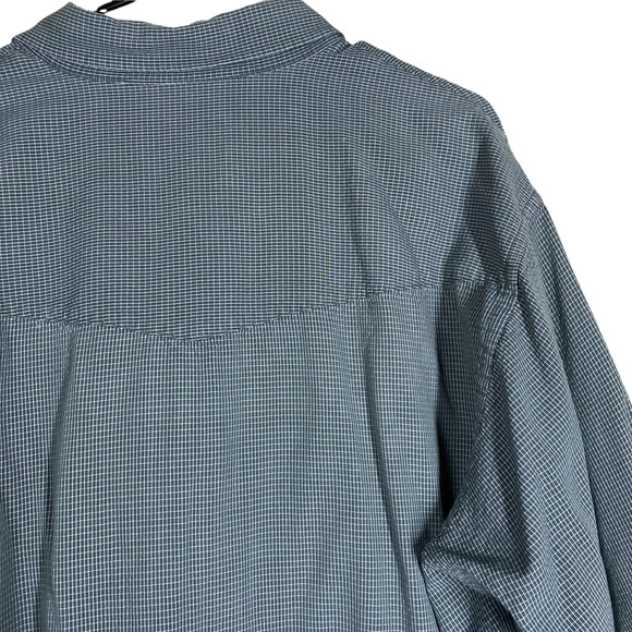 Lucchese Blue and White Plaid button up sz Large - Picture 10 of 12